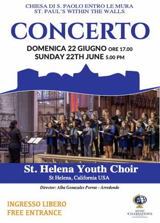 Concerto gratuito: st. helena youth choir (california, usa)